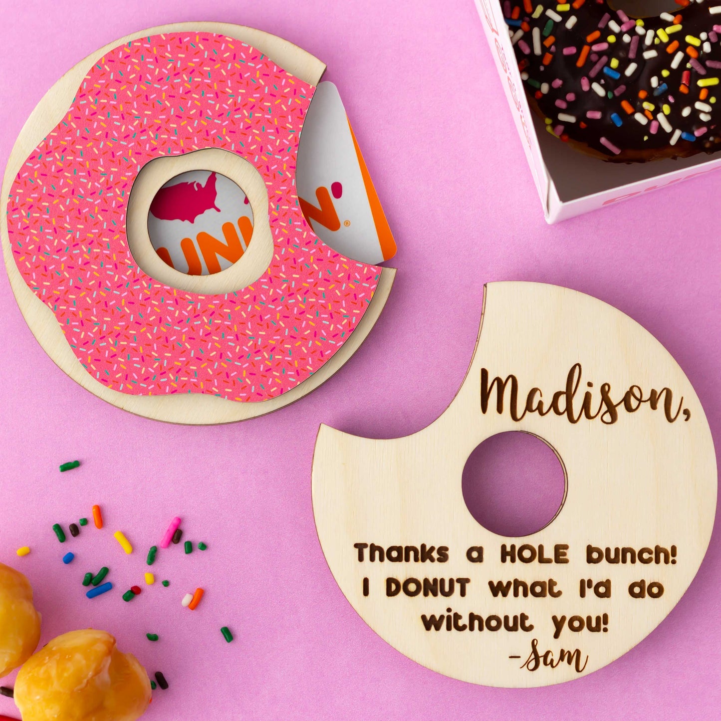 Donut gift card holder