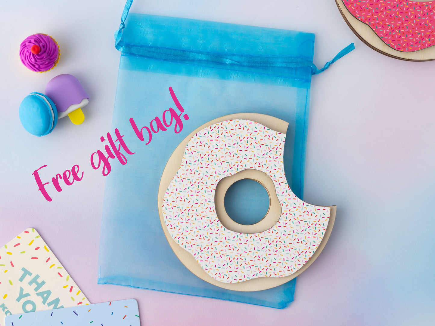 Donut gift card holder
