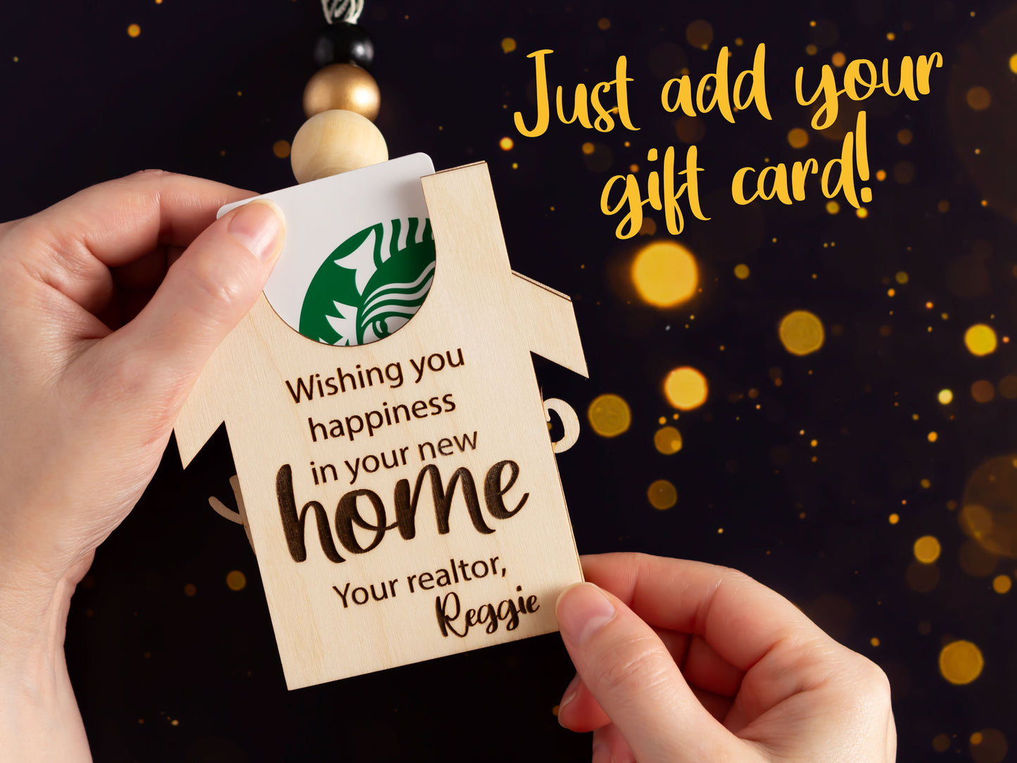 Realtor closing gift card holder